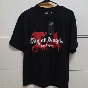 Palm Angels Spray City Los Angeles Dripping Logo Tee Black Graphic TShirt Size M